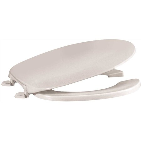 Premier Heavy-Duty Round Open Front Plastic Toilet Seat with Lid in White PR220-001